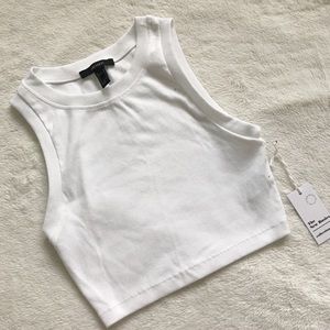 NWT White Ribbed Tank Top
